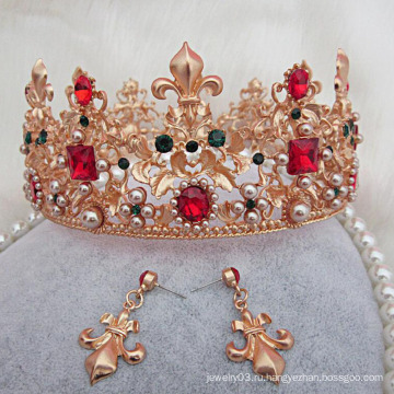 Африканский 24k Золото Tiara Crown Женщины Прополка Charm Красивые Корона Tiaras